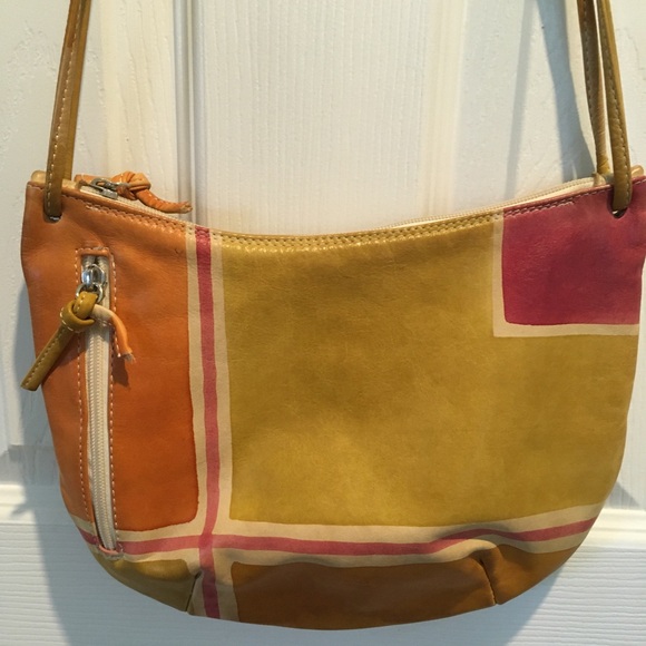 🇮🇹 Astore Leather Retro Geometric Dyed Purse - Picture 2 of 11